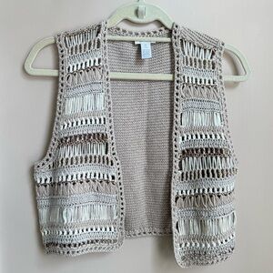 Chicos Knit Cropped Bolero Vest